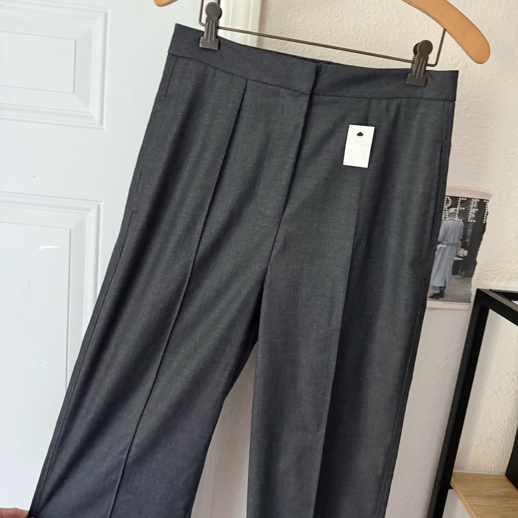 Nwt Beare Park Grey Wool Straight Leg Trousers — image 3 of 7